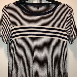 striped navy/black shirt